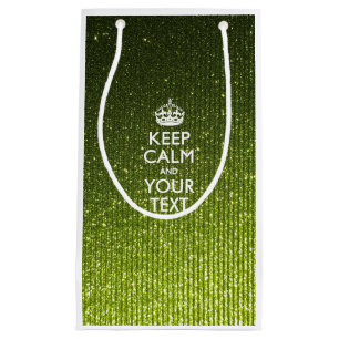 Personalised KEEP CALM AND Your Creative Text Small Gift Bag