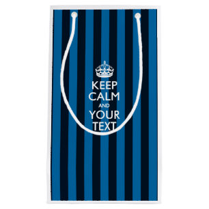 Personalised KEEP CALM AND Your Creative Text Small Gift Bag