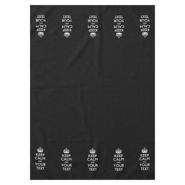 Personalised KEEP CALM AND Your Creative Text Tablecloth (Front)