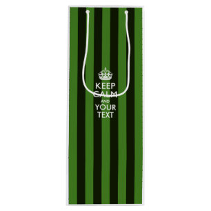 Personalised KEEP CALM AND Your Creative Text Wine Gift Bag