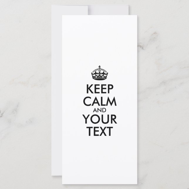 Personalised KEEP CALM and YOUR TEXT (Front)