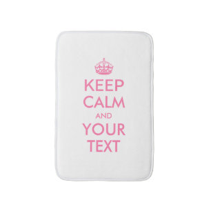 Personalised KEEP CALM and YOUR TEXT Bath Mat
