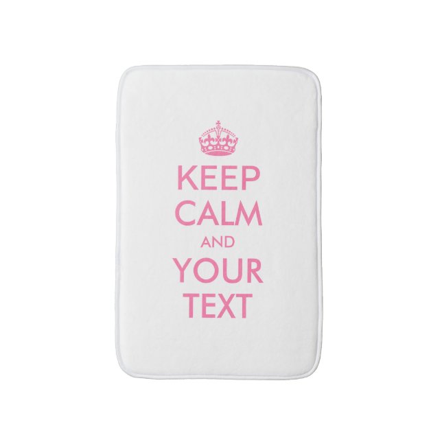 Personalised KEEP CALM and YOUR TEXT Bath Mat (Front Vertical)