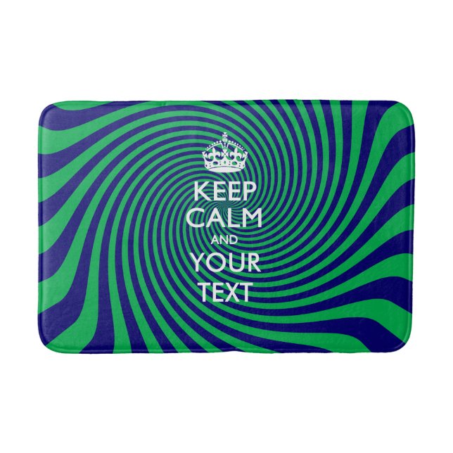 Personalised KEEP CALM AND Your Text Bath Mat (Front)