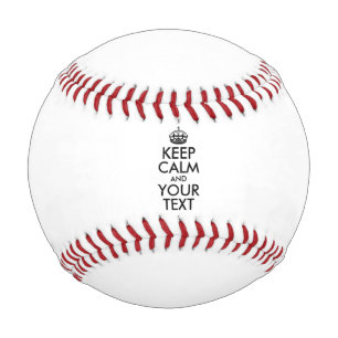 Personalised KEEP CALM and YOUR TEXT - black Baseball