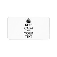 Personalised KEEP CALM and YOUR TEXT - black