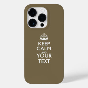 Personalised KEEP CALM AND Your Text Case-Mate iPhone 14 Pro Case