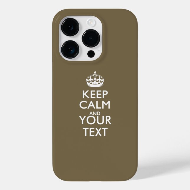Personalised KEEP CALM AND Your Text Case-Mate iPhone Case (Back)