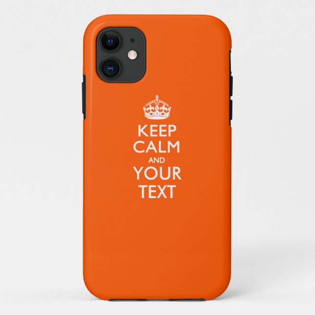 Personalised KEEP CALM AND Your Text Case-Mate iPhone Case (Back)