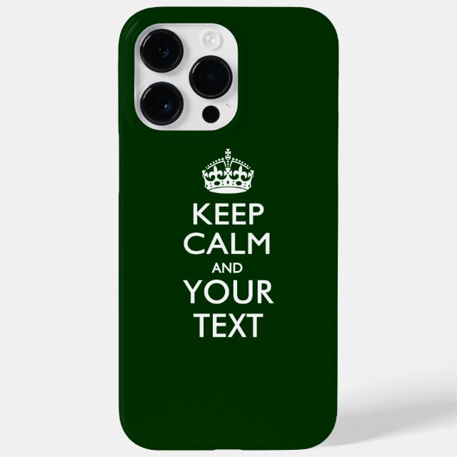 Personalised KEEP CALM AND Your Text Case-Mate iPhone Case (Back)