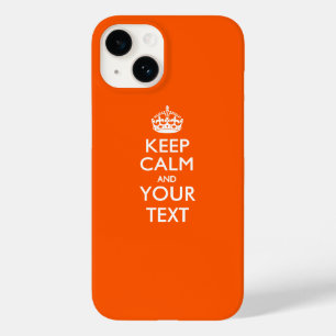 Personalised KEEP CALM AND Your Text Case-Mate iPhone 14 Case