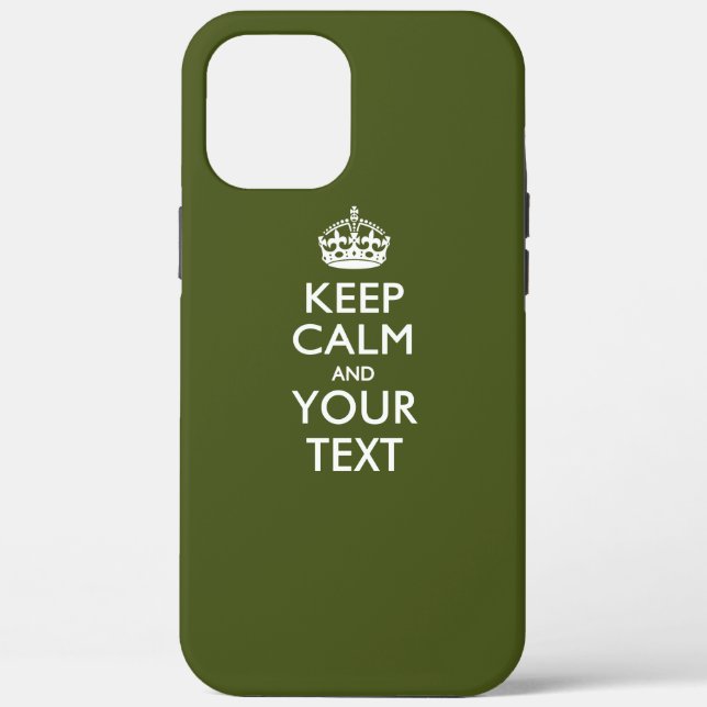 Personalised KEEP CALM AND Your Text Case-Mate iPhone Case (Back)