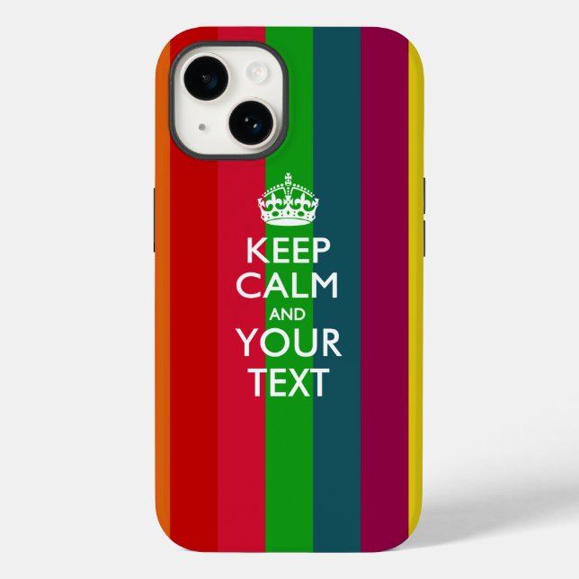 Personalised KEEP CALM AND Your Text Case-Mate iPhone Case (Back)