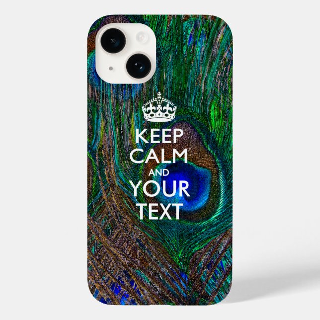 Personalised KEEP CALM AND Your Text Case-Mate iPhone Case (Back)