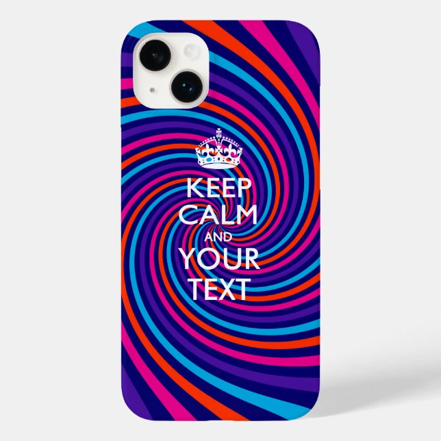 Personalised KEEP CALM AND Your Text Case-Mate iPhone Case (Back)