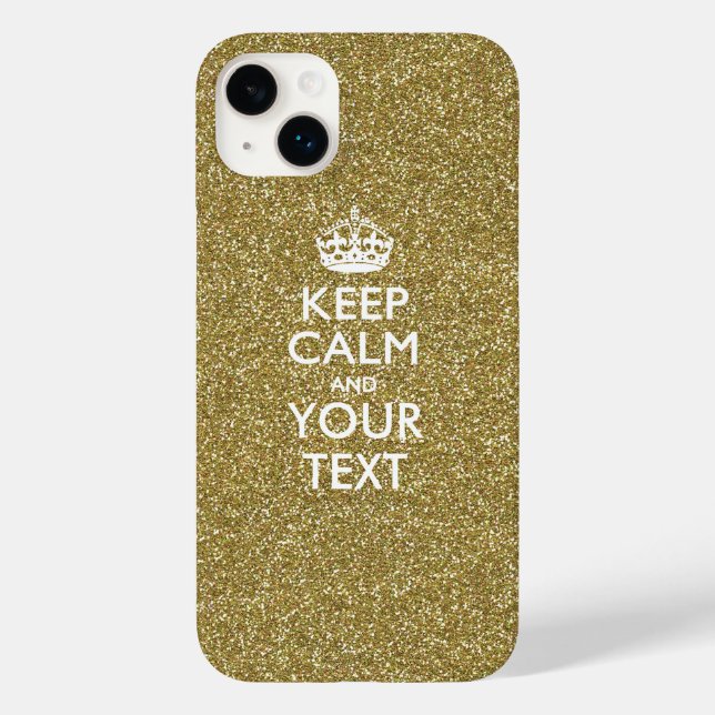 Personalised KEEP CALM AND Your Text Case-Mate iPhone Case (Back)