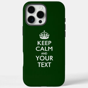 Personalised KEEP CALM AND Your Text iPhone 16 Pro Max Case