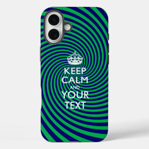 Personalised KEEP CALM AND Your Text iPhone 16 Plus Case