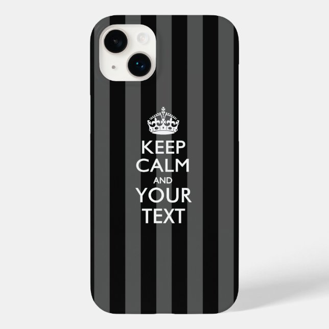 Personalised KEEP CALM AND Your Text Case-Mate iPhone Case (Back)