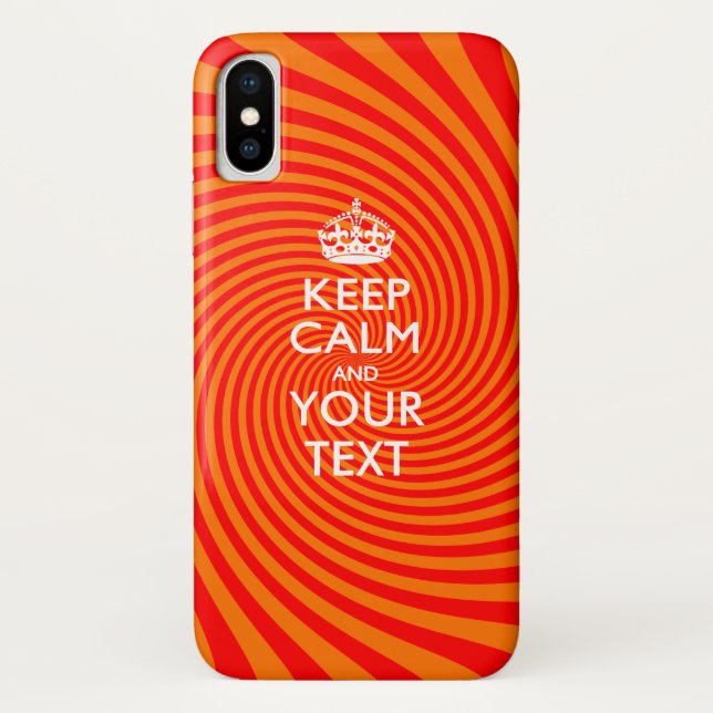 Personalised KEEP CALM AND Your Text Case-Mate iPhone Case (Back)