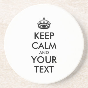 Personalised KEEP CALM and YOUR TEXT Coaster