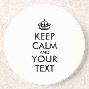 Personalised KEEP CALM and YOUR TEXT Coaster