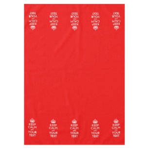 Personalised Keep Calm And Your Text Coral Pink Tablecloth