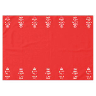 Personalised Keep Calm And Your Text Coral Pink Tablecloth
