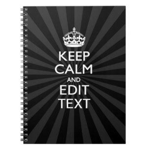 Personalised KEEP CALM and your text Creative Notebook