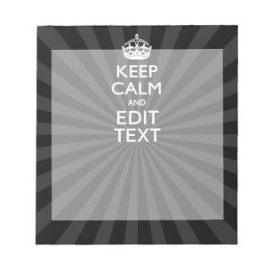 Personalised KEEP CALM and your text Creative Notepad