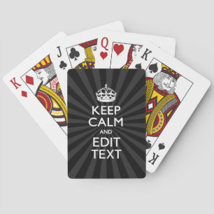Personalised KEEP CALM and your text Creative Playing Cards
