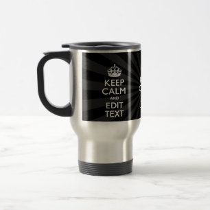 Personalised KEEP CALM and your text Creative Travel Mug