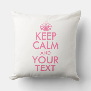 Personalised KEEP CALM and YOUR TEXT Cushion