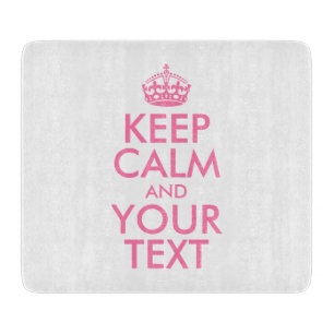 Personalised KEEP CALM and YOUR TEXT Cutting Board