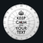 Personalised KEEP CALM and YOUR TEXT Dartboard<br><div class="desc">Personalised KEEP CALM and YOUR TEXT. Edit this design template - CREATE YOUR TEXT.</div>