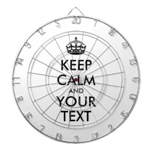 Personalised KEEP CALM and YOUR TEXT Dartboard