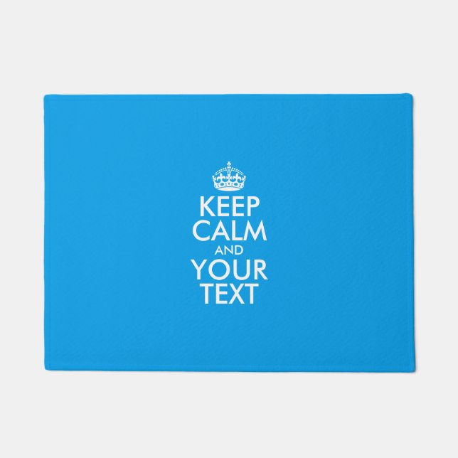 Personalised KEEP CALM and YOUR TEXT Doormat (Front)