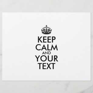Personalised KEEP CALM and YOUR TEXT Flyer