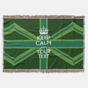 Personalised Keep Calm and Your Text for Cool Gift Throw Blanket
