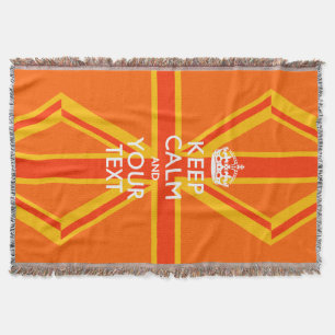 Personalised Keep Calm and Your Text for Cool Gift Throw Blanket