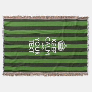 Personalised Keep Calm and Your Text for Cool Gift Throw Blanket