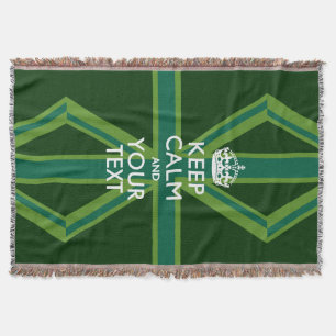 Personalised Keep Calm and Your Text for Cool Gift Throw Blanket