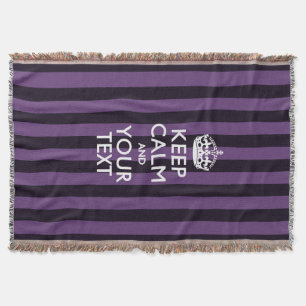 Personalised Keep Calm and Your Text for Cool Gift Throw Blanket