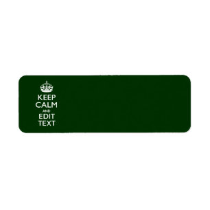 Personalised Keep Calm And Your Text Green Decor