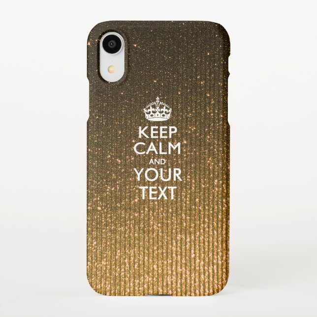 Personalised KEEP CALM AND Your Text iPhone Case (Back)