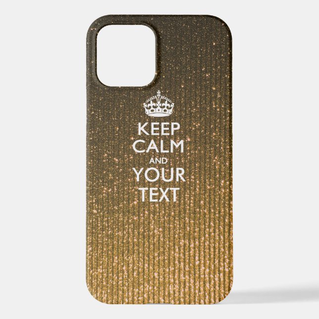 Personalised KEEP CALM AND Your Text iPhone Case (Back)