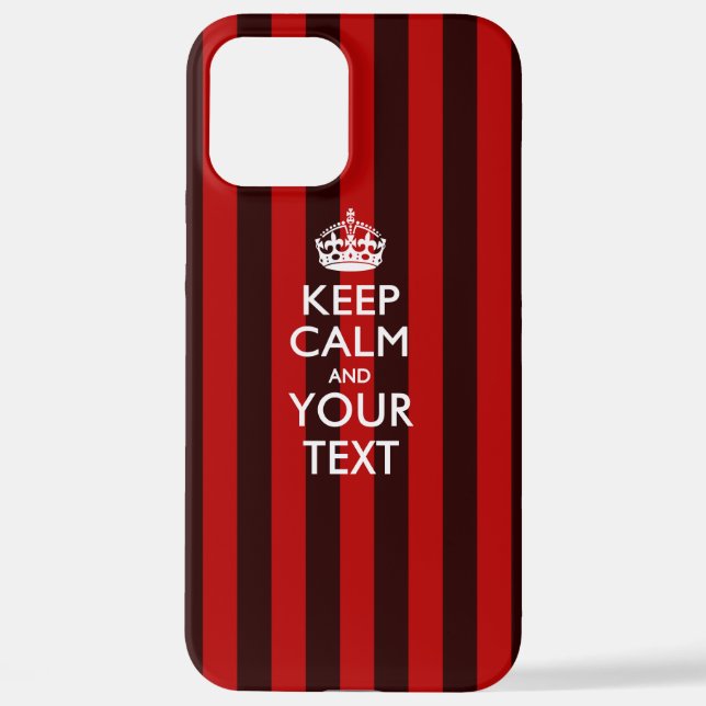 Personalised KEEP CALM AND Your Text iPhone Case (Back)