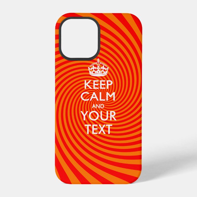 Personalised KEEP CALM AND Your Text iPhone Case (Back)