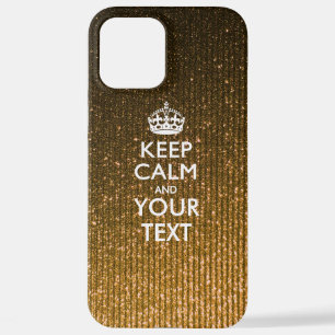 Personalised KEEP CALM AND Your Text iPhone 12 Pro Max Case