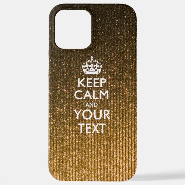 Personalised KEEP CALM AND Your Text iPhone Case (Back)